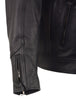 Men's Blk vented scooter heated technology leather jacket with 2 Gun pockets 