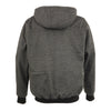 Mens Motorcycle Biker Heated Grey Hoodie Jacket with chargeable battery 