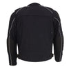 Mens Motorcycle Mesh Racer Jacket Blk with removable rain Jacket Liner and armors 