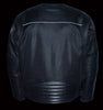Men's Motorcycle Textile Mesh Combo Leather Jacket with Armors 