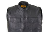 MEN'S SON OF ANARCHY LEATHER MOTORCYCLE VEST 2 GUN POCKETS 