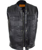 MEN'S SON OF ANARCHY LEATHER MOTORCYCLE VEST 2 GUN POCKETS 