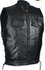 Men's Riding son of anarcy leather vest with side laces big sizes upto 7xl 