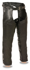 Men's Motorcycle Blk Gun holster leather chap with thigh pockets soft leather
