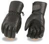 Motorcycle men's butter soft Guantlet Cinch wrist Long leather gloves waterproof 