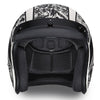 Mens Motorcycle White DOT Shiny Gloss Daytona 3/4 Graffiti FMV 218 Standard Helmet New 