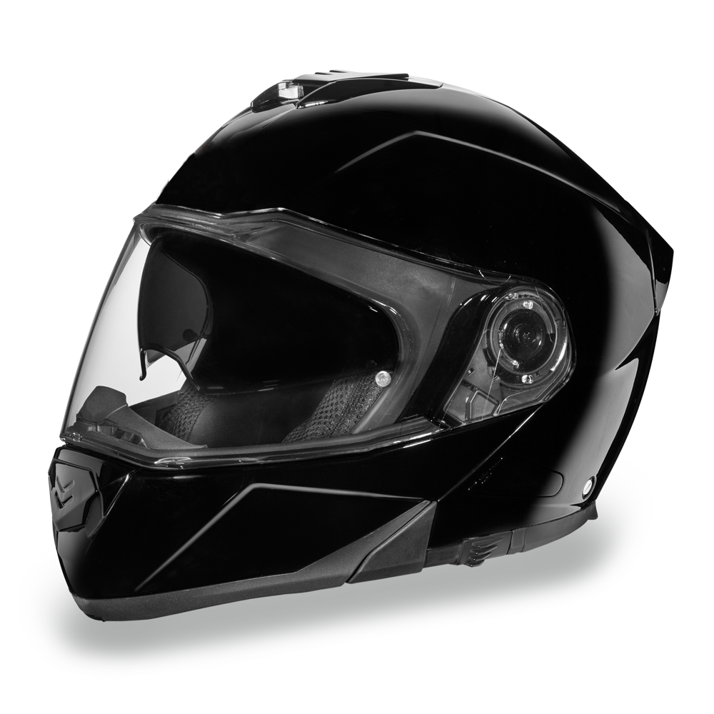 Mens Motorcycle Shiny Gloss Blk Dot approved Daytona Shadow Helmet Bik – Leather Place