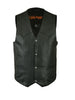 Mens Motorcycle Basic Plain Traditional Classic Blk Leather Vest cheap price 