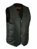 Mens Motorcycle Basic Plain Traditional Classic Blk Leather Vest cheap price 