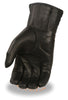 Motorcycle Men's butter soft long leather gloves with side set zipper cuff Lined 