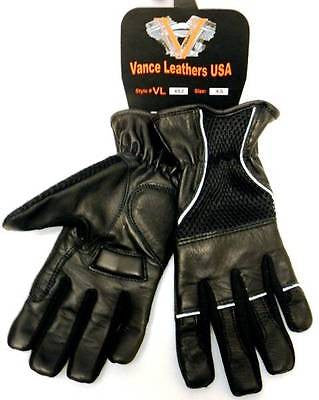 MOTORCYCLE BIKE SUMMER MESH GLOVES RIDING GLOVES REFLECTIVE PIPING VERY SOFT 