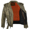 MEN'S MOTORCYCLE CLASSIC POLICE DISTRESSED STYLE WITH LACES 