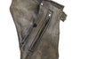 Motorcycle Men's Distressed brn Four pocket leather chap 